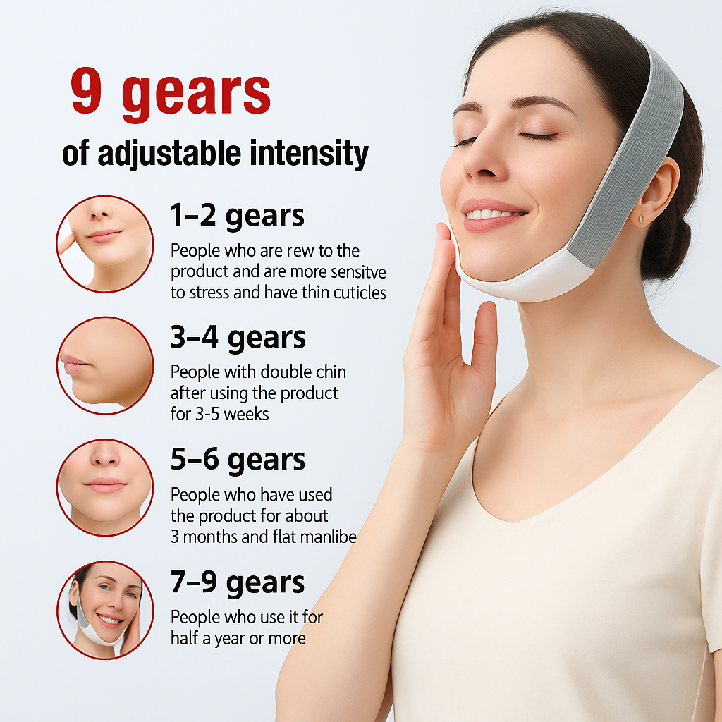 GlowLift™ Double Chin Definer – EMS V‑Line Face‑Lifting & Slimming Belt