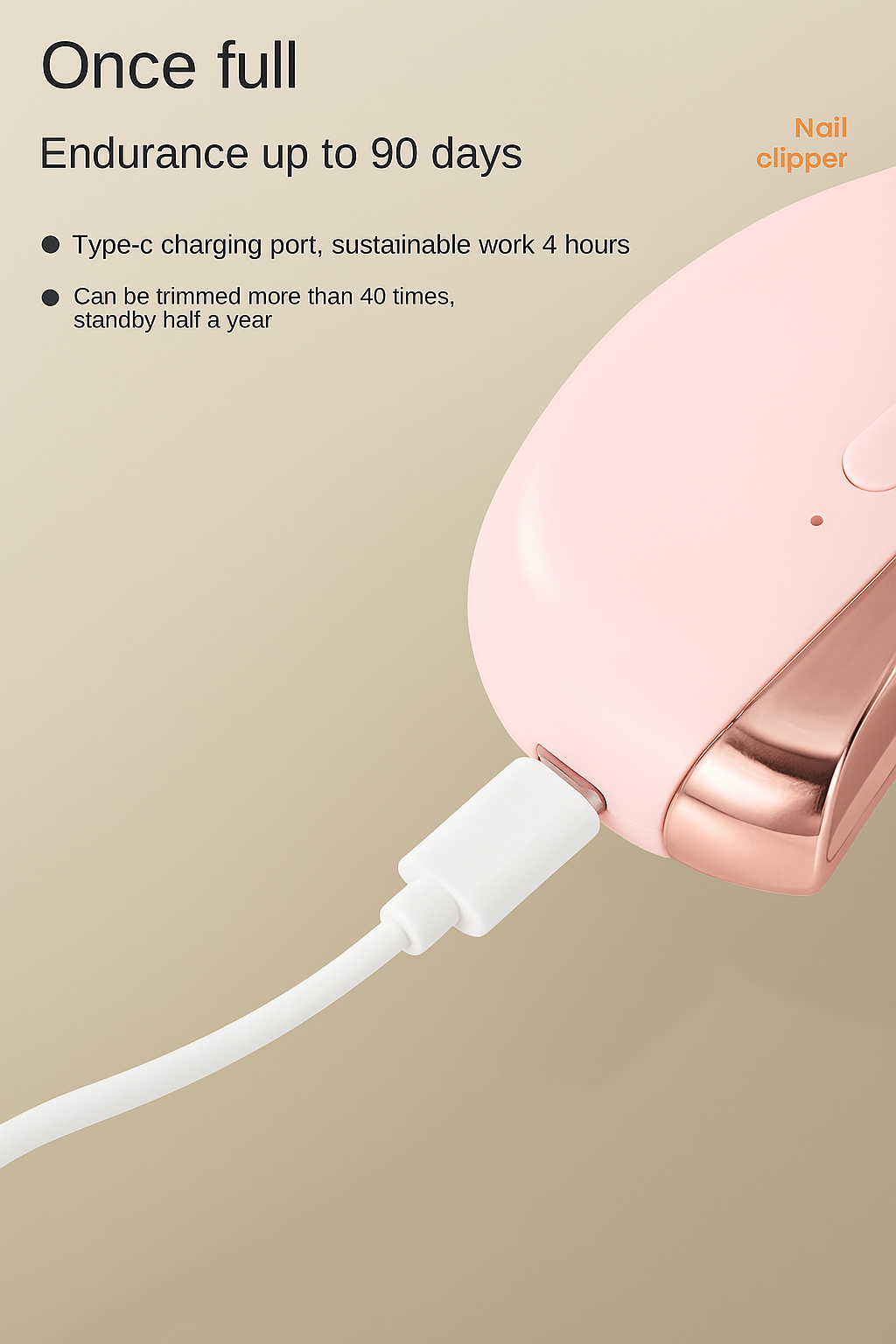 LumiTrim™ Rechargeable Electric Nail Clipper and Polishing tool with LED Light
